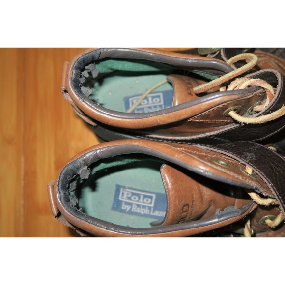 Polo Ralph Lauren Men\'s Dover Boots 812086907 Duck Brown Leather Ankle Sz 9.5 D main image 4